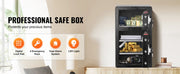 Load image into Gallery viewer, Amocart Single Door 4.0 cu.ft Safe Box w/ Key Lock Password & Fingerprint Safe Lock Box with Fireproof Bag Key Rack & LED Light