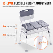 Bild in Galerie-Viewer laden, Amocart Tub Transfer Bench for Bathtub Shower Seats Lightweight Shower Bench with Non-Slip Bath Seats with Armrest and Backrest