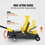 Bild in Galerie-Viewer laden, Amocart Low Profile Floor Jack 2 Ton Heavy Duty Iron Hydraulic Racing Floor Jack Hydraulic Jack Single Piston Quick Lift Pump