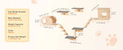 Charger l'image dans la visionneuse de galerie, Amocart Wall Mounted Cat Shelves Cat Wall Shelves and Perches with Jumping Boards Hammocks & Cat Tree Furniture and Shelves