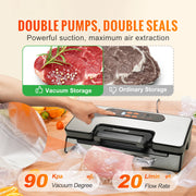 Bild in Galerie-Viewer laden, Amocart 90Kpa 130W Vacuum Sealer Food Packaging Machine with Free 10pcs Vacuum bags for Household Kitchen Vacuum Food Sealing