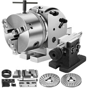 Bild in Galerie-Viewer laden, Amocart Dividing Head Precision Semi Universal BS-0 5" / 4" 3-Jaw Indexing Head Tailstock & Chuck for Drilling Milling Grinding