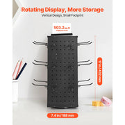 Bild in Galerie-Viewer laden, Amocart Rotating Pegboard Display Stand 4-Sided Spinning Peg Board Display Rack with 24 Hooks for Retail Store Jewelry Shop