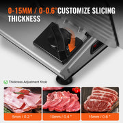 Charger l'image dans la visionneuse de galerie, Amocart Meat Slicer Electric Deli Food Slicer SUS 420 Stainless Steel Blade and Blade Guard Adjustable Thickness for Home Use