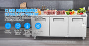 Charger l'image dans la visionneuse de galerie, Amocart 72" Commercial Refrigerator Sandwich & Salad Prep Table 20Cu.Ft Food Prep Frost Free Refrigerator for Restaurant Bar