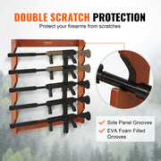 Bild in Galerie-Viewer laden, Amocart Gun Rack Wood Gun Rack Wall Mount Gun Display Rack holds 4/5 Rifles Shotguns 132 lbs Heavy Duty Rifle Rack w/ Soft Padding
