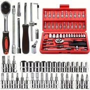 Load image into Gallery viewer, 150/46pcs Socket Tool Set, Automotive & Motorcycle Repair Tool Kit - Durable Chrome Vanadium Steel, Includes Ratchet Wrenches