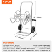 Bild in Galerie-Viewer laden, SucceBuy Hose Reel Cart 250ft Heavy Duty Garden Water Yard Planting w/ Basket Effortless Roll-up Versatile Application Steel