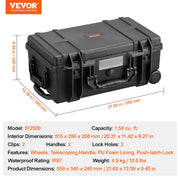 Charger l'image dans la visionneuse de galerie, Amocart Weatherproof Hard Case HeavyDuty Protective Dry Box Case with Pre-cut Foam for Travel Hunting Military Tactical Cameras