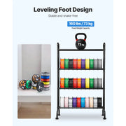Bild in Galerie-Viewer laden, Amocart 4 Tier 3D Printer Filament Rolling Filament Spool Storage Rack with Wheels for Office Workshop 3D Printing Station
