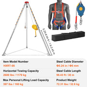 Bild in Galerie-Viewer laden, Amocart 1800/2600 lbs Confined Space Tripod Kit Winch Confined Space Rescue Tripod Fall Protection For Confined Spaces