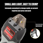 Load image into Gallery viewer, Cordless Hand Held Hydraulic Pliers 16KN Electric Hydraulic Wire Crimper with LED Light & Molds Terminal Crimping Tool