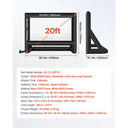 Charger l'image dans la visionneuse de galerie, 【Upgraded】Amocart 14/15/16/18/20 FT Inflatable Projector Screen with 120W Air Blower Projector Screen for Outdoor Theater Theme