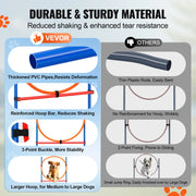 Load image into Gallery viewer, Amocart Dog Agility Training Equipment 4 PCS Set with Adjustable High Hurdles 6 Weave PolesJump Ring Square Pause Box Whistle