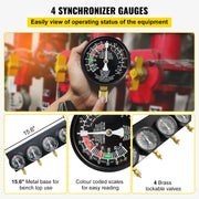 Load image into Gallery viewer, Amocart Fuel Vacuum Carburetor Synchronizer Carb Tool sync 4 Gauge Set with Rubber Hose Vacuum Balancer Meter Kit For Motorbike