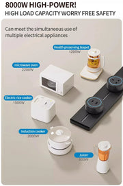 Charger l'image dans la visionneuse de galerie, Wall power rail socket, kitchen aluminum expansion socket 40cm 50cm, built-in socket on countertop