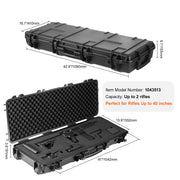 Load image into Gallery viewer, Amocart Rifle Hard Case Portable Long Gun Storage Suitcase with 2 Casters Shockproof & Waterproof Airsoft Rifle Protective Case