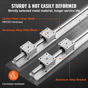 Bild in Galerie-Viewer laden, Amocart 2PCS Linear Guide Rails SBR12 SBR16 SBR20 SBR25 800-2200mm & 4PCS UU Bearing Blocks Smooth Motion DIY Mills CNC Parts