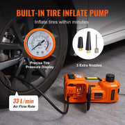 Charger l'image dans la visionneuse de galerie, Amocart 5T Electric Car Jack Hydraulic Car Jack with Built-in Inflatable Pump LED Light Car Jack for SUV MPV Truck Change Tire