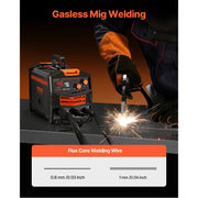 Bild in Galerie-Viewer laden, SucceBuy MIG Welder 130Amp Synergic Mig Welding Machine Gasless Flux Core Welder Portable Mig Welder with Digital Display Screen