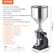 Charger l'image dans la visionneuse de galerie, Amocart A03 5-50ml/5-100ml Manual Liquid Filling Machine Paste Bottle Filler Adjustable with Hopper for Water Shampoo Honey