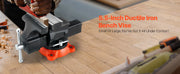 Charger l'image dans la visionneuse de galerie, Amocart Bench Vise 5"/5.5"/8" Jaw Width Multipurpose Vise with 360° Swivel Locking Base Vise with Anvil for Clamping Round Pipe