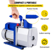 Charger l'image dans la visionneuse de galerie, Amocart Vacuum Pump 7 CFM 1/3 HP Single Stage for R12 R22 R134a R410a Systems, 5PA Vacuum Refrigerant for Automobile Reparation