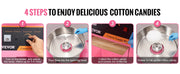 Charger l'image dans la visionneuse de galerie, Amocart Electric Cotton Candy Machine with Cart 1000W Commercial Floss Maker with Stainless Steel Bowl Sugar Scoop