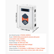 Bild in Galerie-Viewer laden, Amocart Step Down/Up Voltage Converter 2000VA/3000VA 220V to 110V / 110V to 220V Power Transformer & Outlets USB Output Display