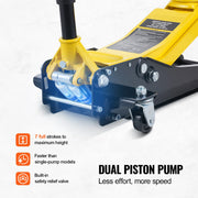 Bild in Galerie-Viewer laden, Amocart 2T Low Profile Floor Jack Iron Hydraulic Racing Floor Jack Hydraulic Car Jack with Single/Dual Piston Quick Lift Pump