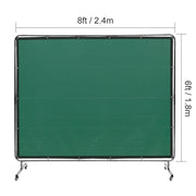 Bild in Galerie-Viewer laden, Amocart Welding Curtain Screen w/ Frame Flame-Resistant Vinyl Welding Protection Screen 4 Swivel Wheels for Workshop/Industrial