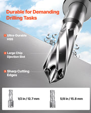 Charger l'image dans la visionneuse de galerie, SucceBuy Magnetic Drill 1450W Motor Boring Diameter 2810 lbf Portable Electric Mag Drill Press Variable Speed Drilling Machine