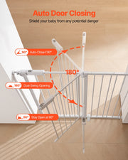 Charger l'image dans la visionneuse de galerie, Amocart Baby Gate 28/30/36 Inches High Dog Gate Easy Step Walk Thru Child Pet Security Pressure Mount Kit Wall Cups Doorways
