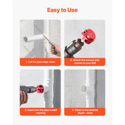 Bild in Galerie-Viewer laden, Amocart PVC Pipe Reamer Kit 5/7/9 PCS Fitting Socket Saver, Fits Standard 1/2" Drills Plumbing Tool Kit for SCH40 ABS CPVC Pipe