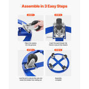Load image into Gallery viewer, Amocart 2000lbs Drum Dolly 55Gal Barrel Mobile Base with Cross Braces & 4 Swivel Wheels Hand Truck for Warehouse Drum Handling