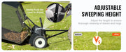 Bild in Galerie-Viewer laden, Amocart 52-inch Lawn Sweeper Tow Behind 26cu.ft. Large Pull Behind Heavy Duty Leaf Grass Collector for Picking Up Debris Grass