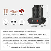 Charger l'image dans la visionneuse de galerie, Amocart Electric Melting Furnace Electric Metal Smelter Foundry Metal Smelting Machine Ceramic Crucible Gold Smelting Kit