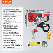 Bild in Galerie-Viewer laden, Amocart 1320 lbs Electric Hoist Crane with 328 ft Wireless 40 ft Single Cable Lifting Height Electric Lift Hoist for Factory
