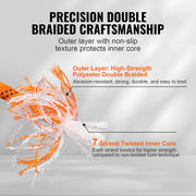 Charger l'image dans la visionneuse de galerie, SucceBuy 220ft Dual-Weave Polyester Rope 48-Strand Outdoor Accessories Emergency Cord for Camping Swinging Rappelling Rescue