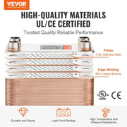 Charger l'image dans la visionneuse de galerie, Amocart Heat Exchanger 5"x 12" 80 Plates Brazed Plate Stainless Steel for Floor Heating Water Heating Snow Melting Beer Cooling