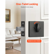 Bild in Galerie-Viewer laden, Amocart Deadbolt Lock Square Single Cylinder Dead Bolt Keyed Fits Standard Size Interior Exterior Doors Full Metal 3 Keys