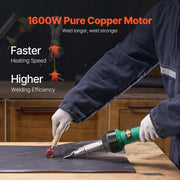 Bild in Galerie-Viewer laden, Amocart 1600W Plastic Welding Gun Hot Air Plastic Welder Pistol PVC TPO Vinyl Heat Gun Welding Torch Kit W/ for PP/PE/PVC Sheet