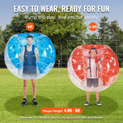 Bild in Galerie-Viewer laden, Amocart 2-Pack 5FT/1.5M Inflatable Bumper Balls 0.8mm Thick Bubble Soccer Balls Inflatable Zorb Balls for Adults or Children