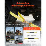 Bild in Galerie-Viewer laden, Amocart Wheel Chock Tie-Down Kit Car Tie Down Kit with Break Strength 10009lbs Working Load 3333lbs for ATV UTV & Pickup Trucks