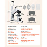 Load image into Gallery viewer, Amocart Hat Heat Press Machine 8.5 x 4 in Large Heating Plate with Caps Stretcher Precise Temperature Time Control Heat Press