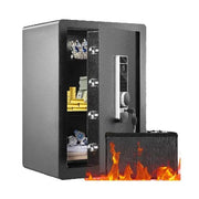 Bild in Galerie-Viewer laden, SucceBuy Electric Safe 2.2/1.8 Cubic Feet Fingerprint&Digital Security Cabinet Safe W/ Fire-proof Bag for Cash Jewelry Documents