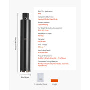Bild in Galerie-Viewer laden, Amocart Core Drill Bit Internal Thread Diamond Dry Coring Bit w 3 Adapters Pilot Drill and Hex Wrench for Concrete Red Bricks