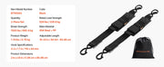 Charger l'image dans la visionneuse de galerie, Amocart 2pcs 2/4ft Retractable Ratchet Straps with S Hooks 2in Cargo Ratchet Tie Down Luggage Belt Strap for Trailers Vehicles