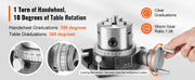 Bild in Galerie-Viewer laden, Amocart Precision Milling Rotary Table 4''/100mm Horizontal Vertical Model with 3-Jaw Chuck Indexing Tools for Milling Machines
