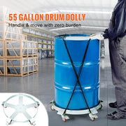 Bild in Galerie-Viewer laden, Amocart 1250lbs Drum Dolly Cart 55 Gallon Caddy Barrel Dolly Hand Truck with 5 Swivel Casters Wheel for Warehouse Drum Handling